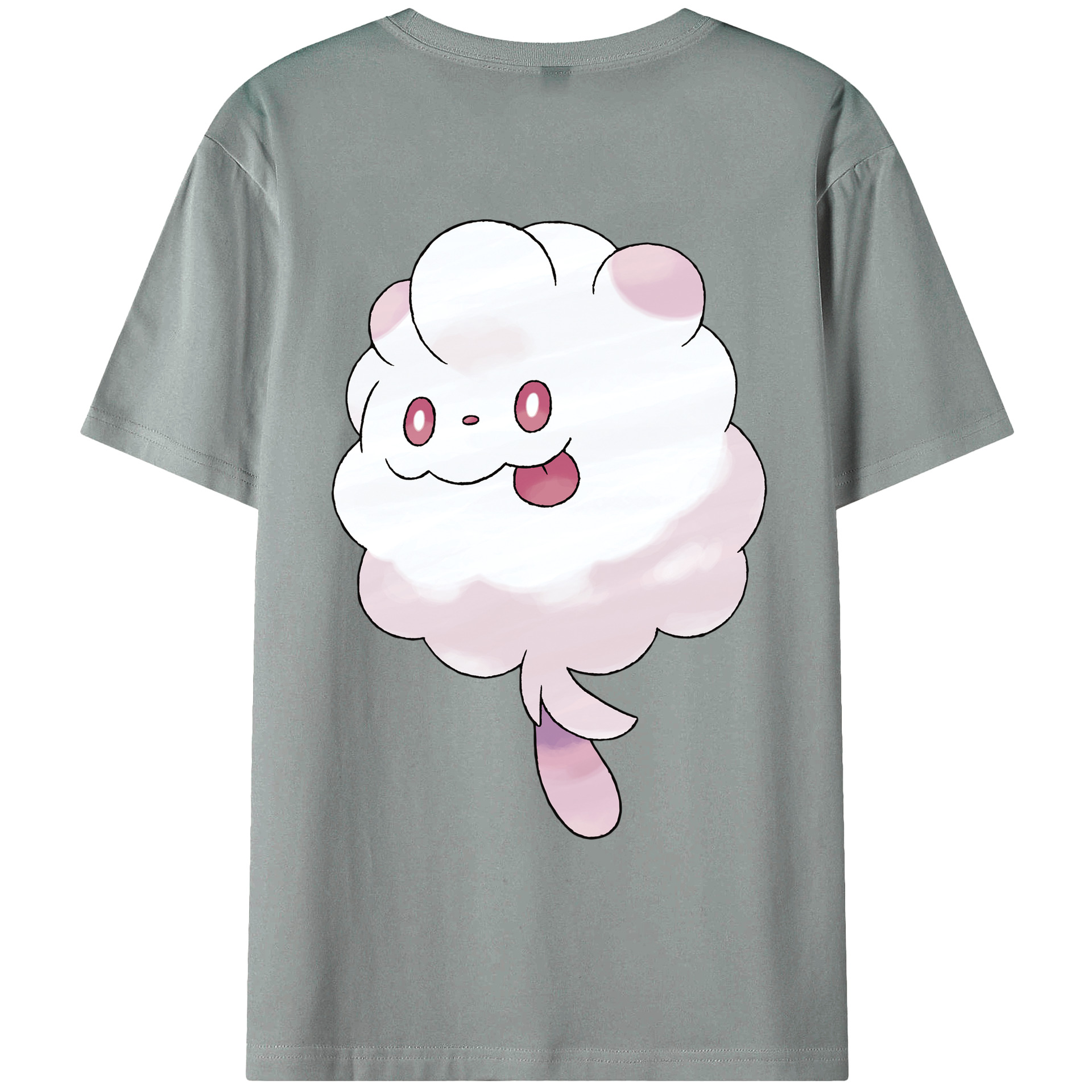 （画像用） ポケットモンスター Pokémon 綿100％ メンズ半袖Tシャツ（バックプリント） 通気性